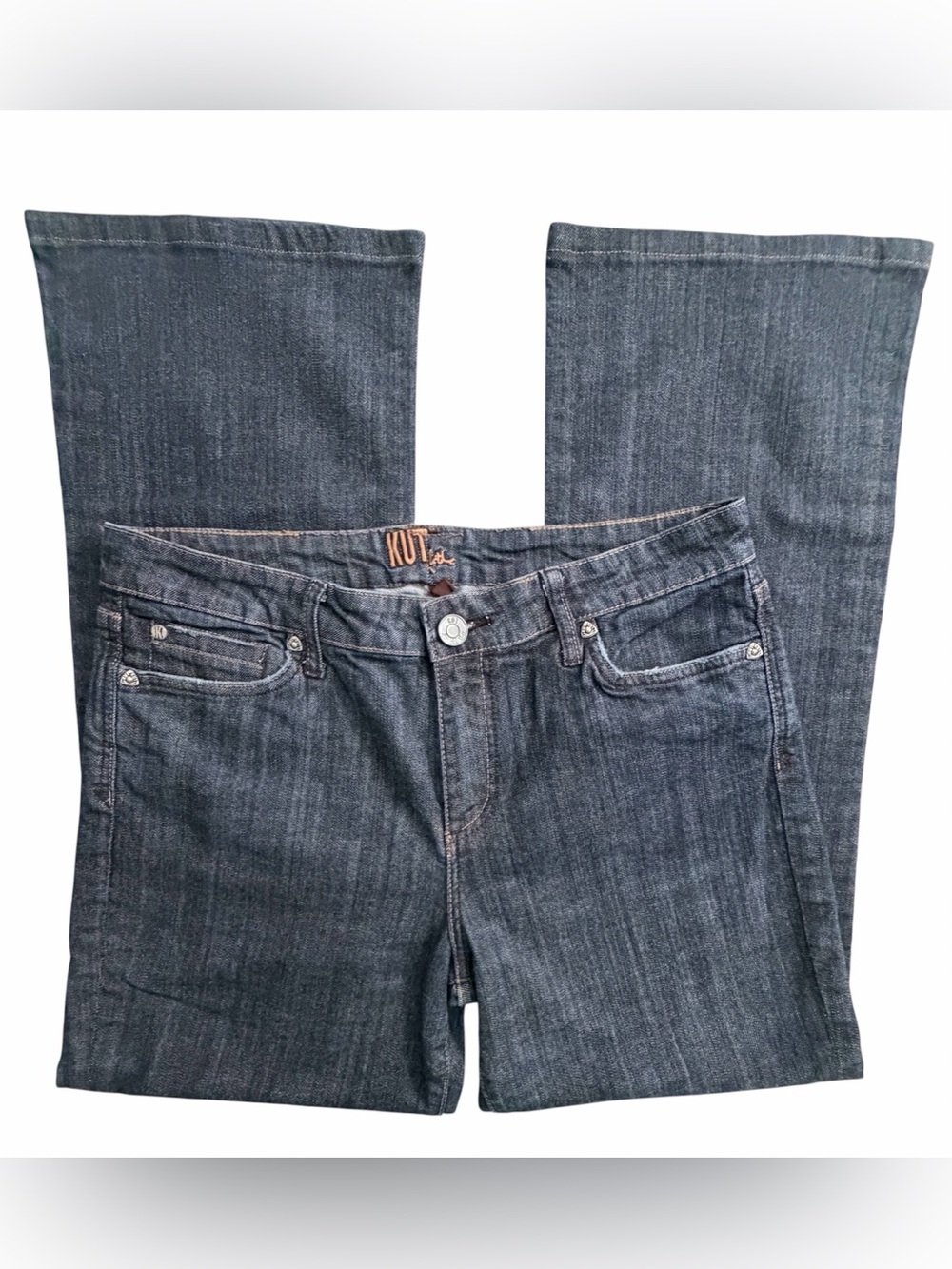 Kut from the Kloth Dark Blue Mid Rise Boot Cut Jeans